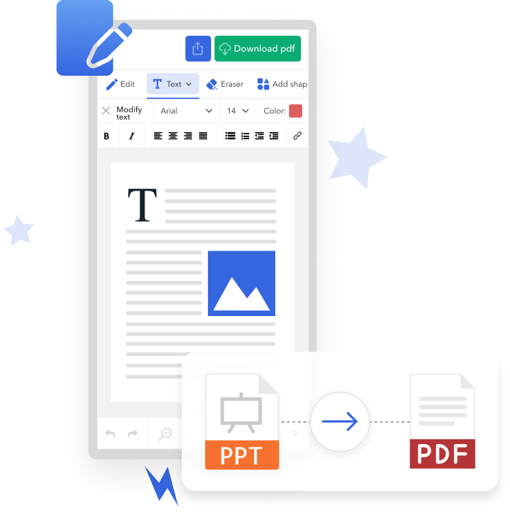 Conversões PPT-em-PDF com o PDF Smart