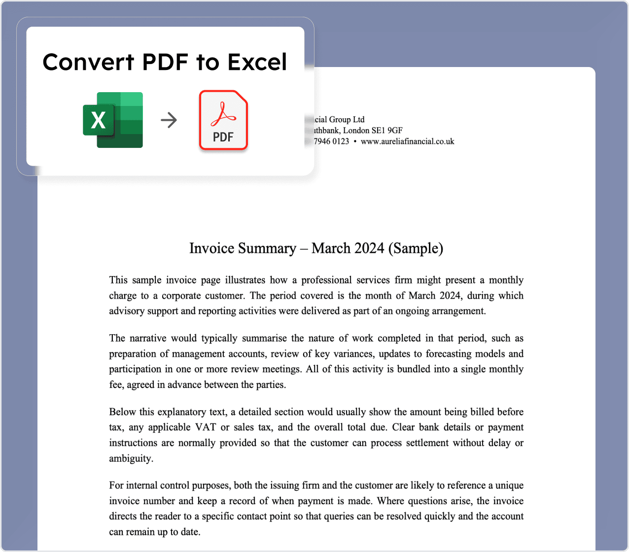 Converter Excel em PDF